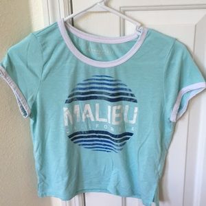 Blue Malibu Crop Top